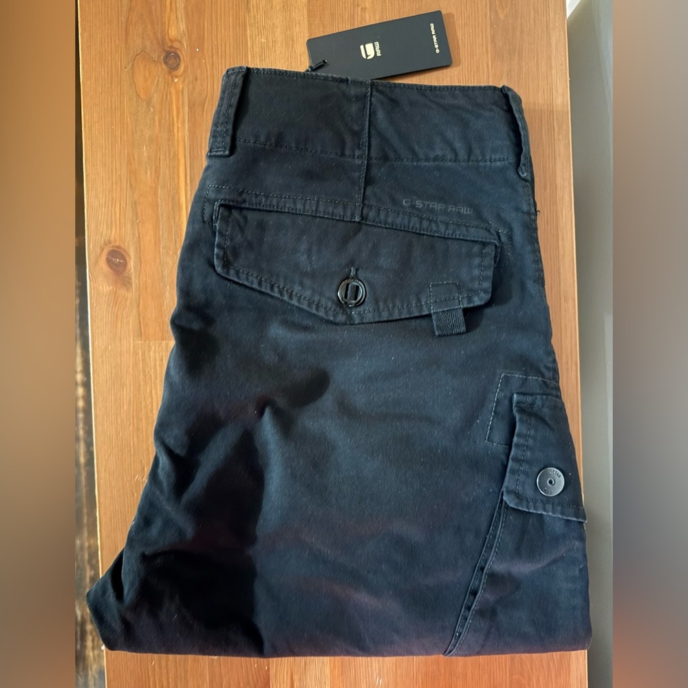 G-Star RAW Black Cargo shorts - Flap Pocket Detail(brand new)